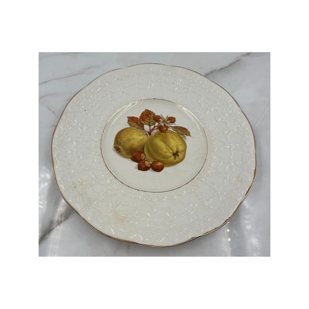 Crown Devon Staffordshire England Fruit Cherub Relief 11.5" Decorative Plate